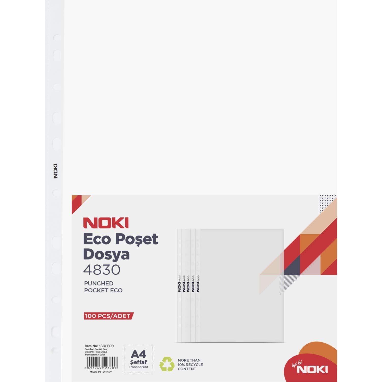 Noki Poşet Dosya Eco (100'lü) Şeffaf