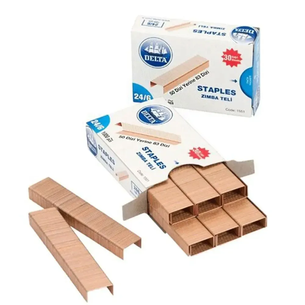 Delta Zımba Teli 24/6 1000Li Sarı 1551 PAKET