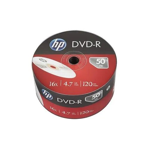 Hp DVD-R 4,7gb/120min 16x 50 li Shrink