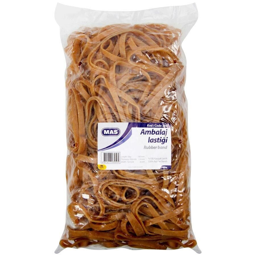 MAS 395 AMBALAJ LASTİĞİ GENİŞ KAUÇUK 500GR (NET)