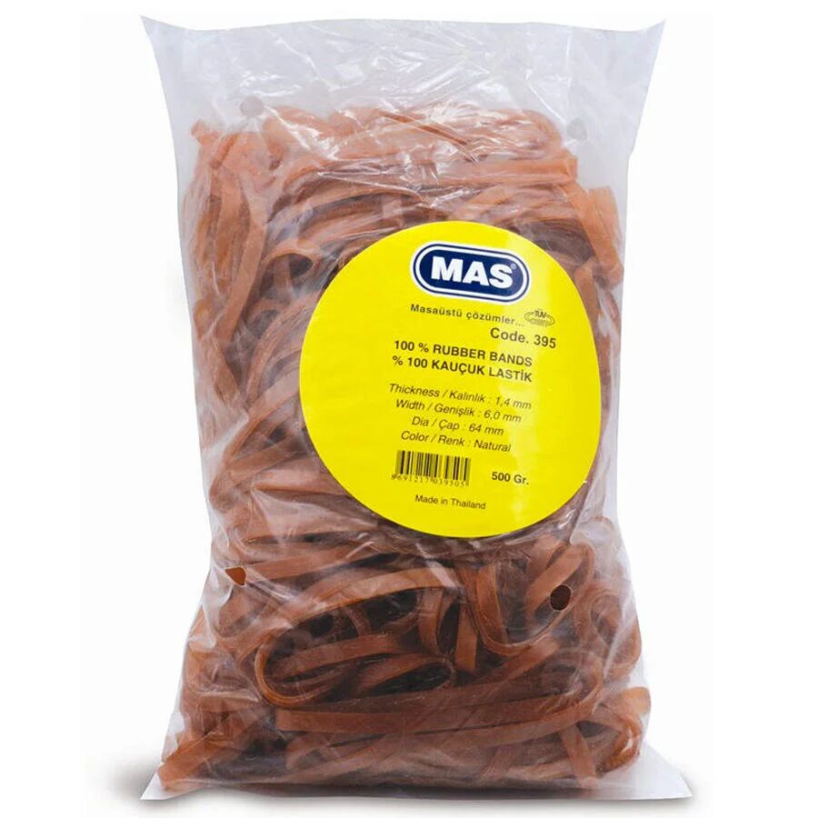 MAS 395 AMBALAJ LASTİĞİ GENİŞ KAUÇUK 500GR (NET)