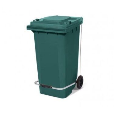 Yeşil Plastik Konteyner Pedallı 80 LT