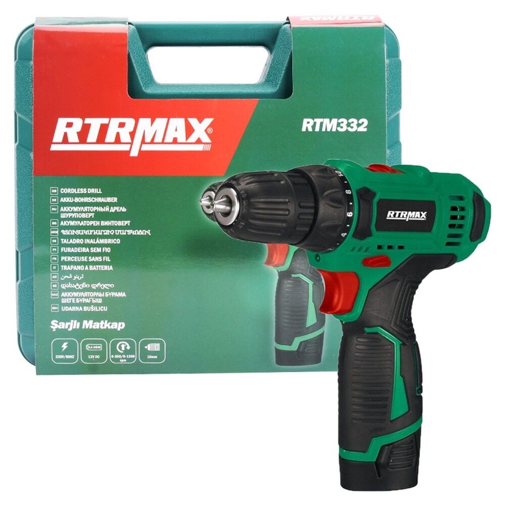 MATKAP ŞARJLI 12,V. 1,5A ÇİFT AKÜLÜ 10MM RTM332 RTRMAX KL 10